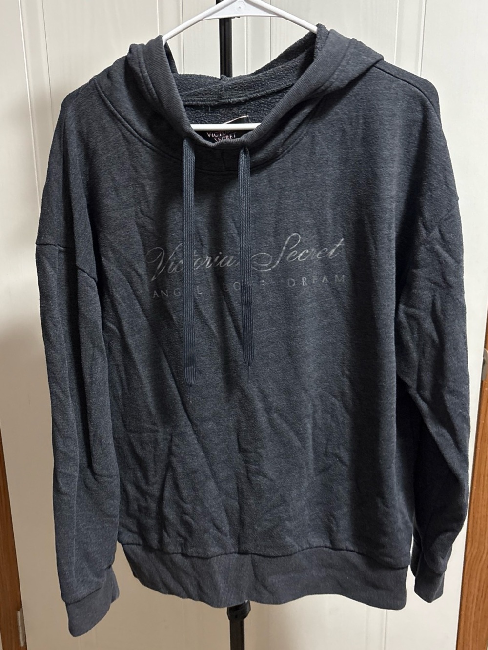Victoria's Secret Men's Charcoal Gray Crewneck Hoodie